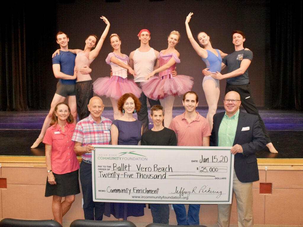 Ballet Vero Beach is presented with $25,000 check from IRCF's Community Enrichment Fund.